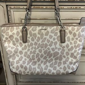 Large Coach Animal Print Shoulder Bag